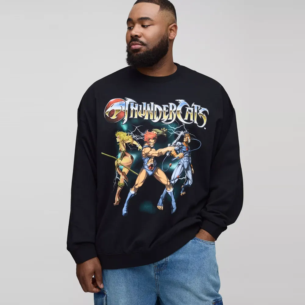 Plus Regular Fit Thundercats Print Sweater