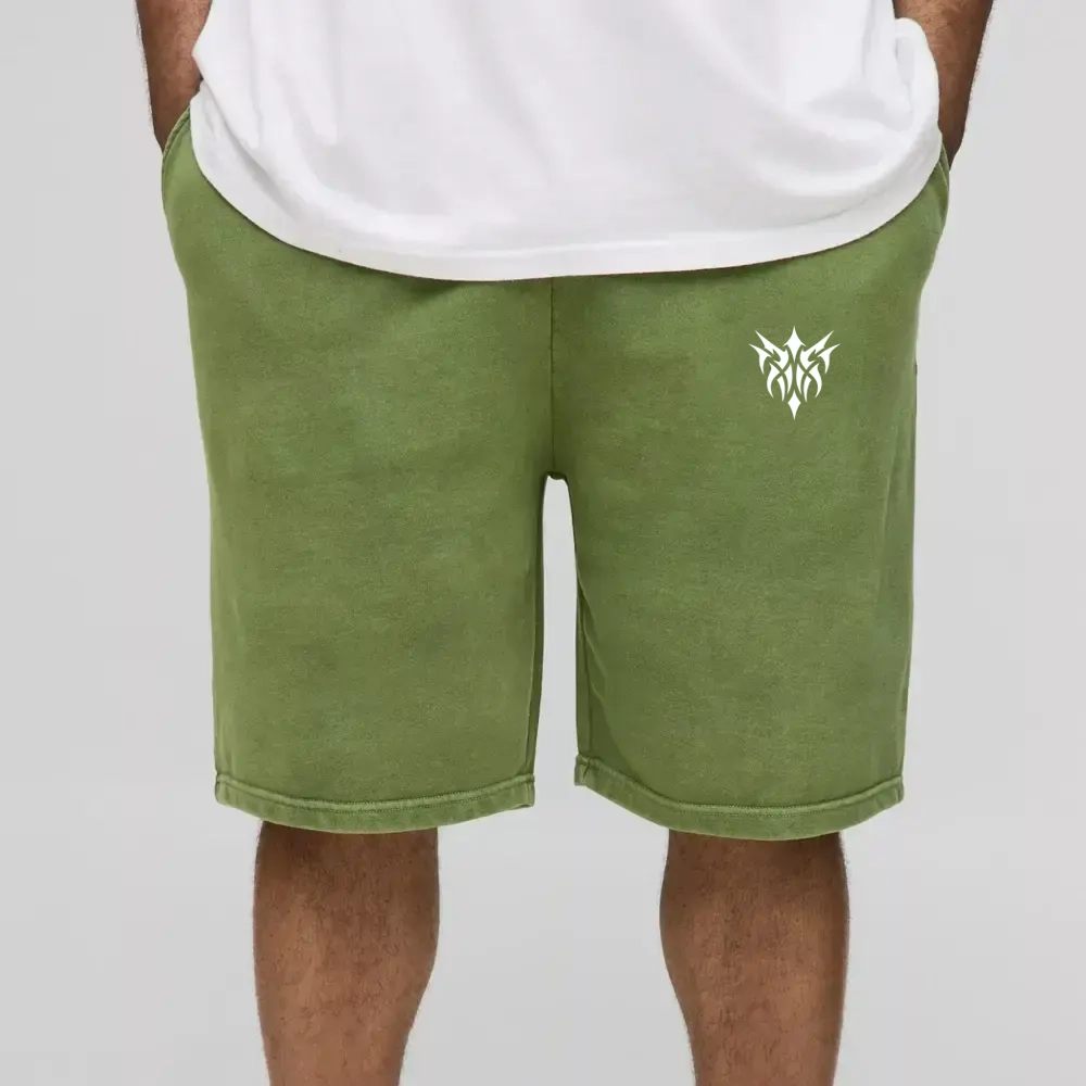 Plus Loose Fit Acid Wash Jersey Shorts